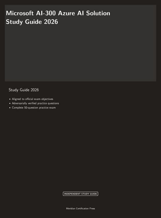 Produktbild: Microsoft AI-300 Exam Study Guide 2026