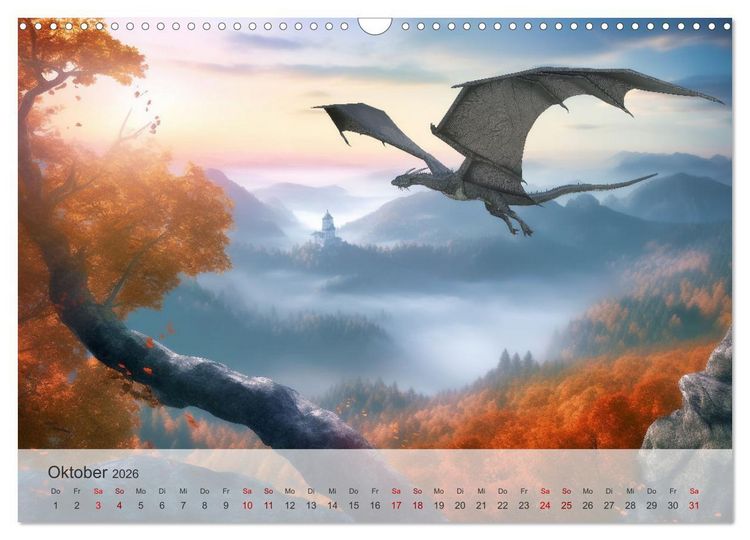 Produktbild: Im Land der sch&ouml;nen Drachen (Wandkalender 2026 DIN A3 quer), CALVENDO Monatskalender