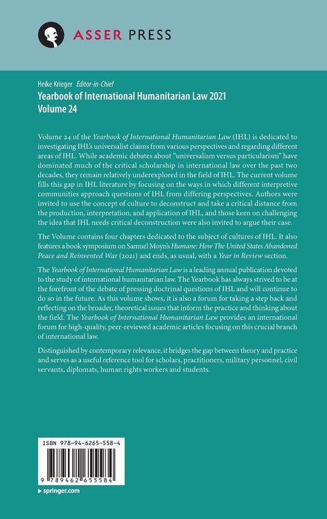 Produktbild: Yearbook of International Humanitarian Law, Volume 24 (2021)