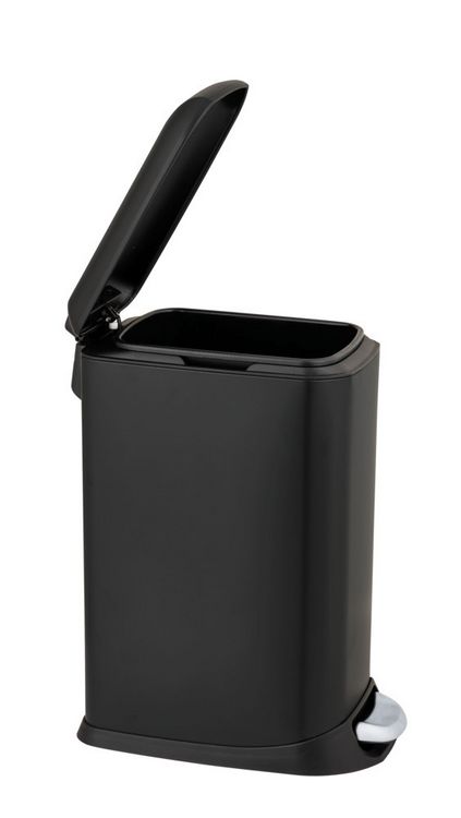 Produktbild: Treteimer Mod. Design 20 L, Easy-Close, Schwarz, mit herausnehmbarem Einsatz