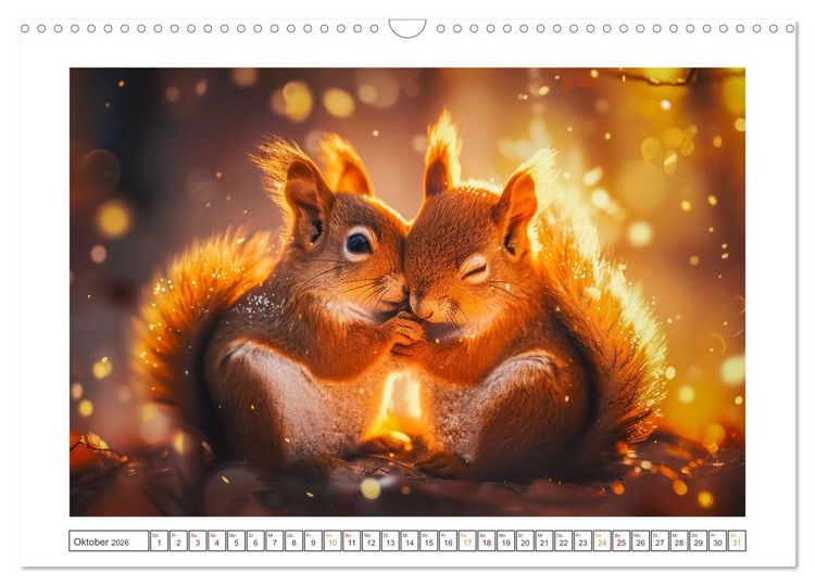 Produktbild: Lustige Eichh&ouml;rnchen (Wandkalender 2026 DIN A3 quer), CALVENDO Monatskalender