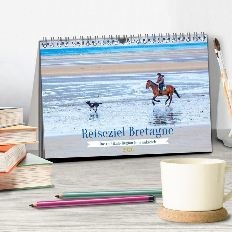 Produktbild: Reiseziel Bretagne (Tischkalender 2026 DIN A5 quer), CALVENDO Monatskalender