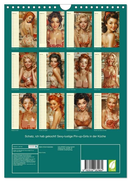 Produktbild: Schatz, ich hab gekocht! Sexy-lustige Pin-up-Girls in der K&uuml;che (Wandkalender 2026 DIN A4 hoch), CALVENDO Monatskalender