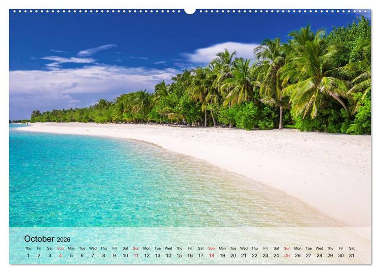 Produktbild: French Polynesia Paradise in the South Pacific (High Quality Premium Wall Calendar 2026 DIN A2 landscape),CALVENDO 12 Month Wall Calendar