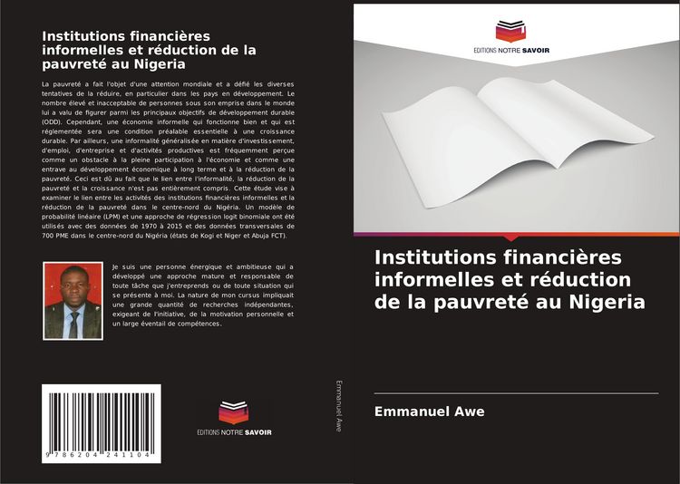 Produktbild: Institutions financi&egrave;res informelles et r&eacute;duction de la pauvret&eacute; au Nigeria