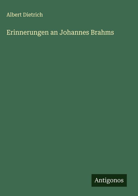 Produktbild: Erinnerungen an Johannes Brahms