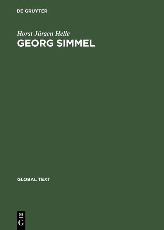 Bild vom Artikel Georg Simmel vom Autor Horst Jürgen Helle