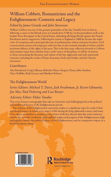 Produktbild: William Cobbett, Romanticism and the Enlightenment