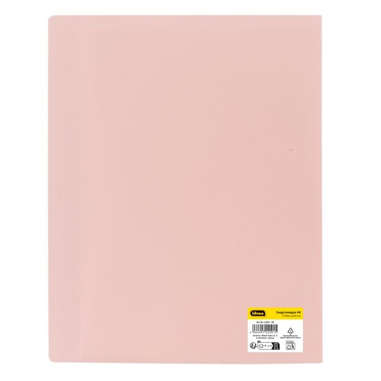 Produktbild: Idena Zeugnismappe Sichtbuch mit 12 Klarsichth&uuml;llen 100&micro; pastell rosa DIN A4