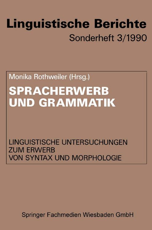Produktbild: Spracherwerb und Grammatik