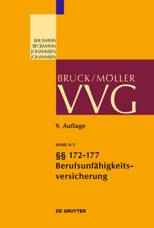 Produktbild: VVG / Berufsunf&auml;higkeitsversicherung &sect;&sect; 172-177