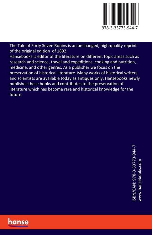 Produktbild: The Tale of Forty Seven Ronins
