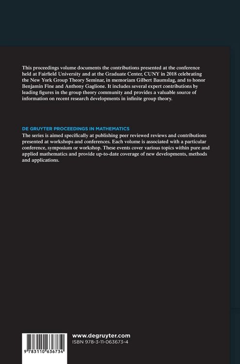 Produktbild: Elementary Theory of Groups and Group Rings, and Related Topics