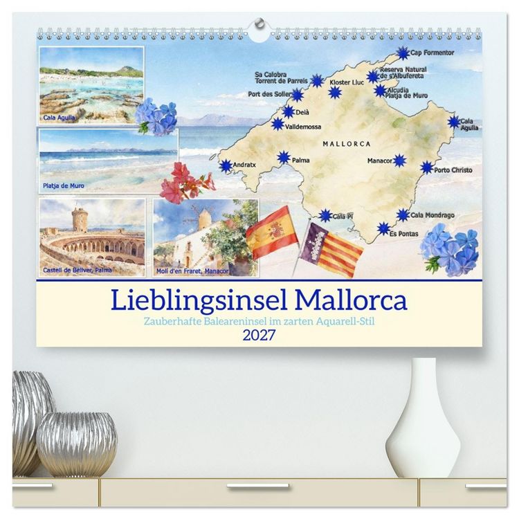 Produktbild: Lieblingsinsel Mallorca (hochwertiger Premium Wandkalender 2027 DIN A2 quer), Kunstdruck in Hochglanz