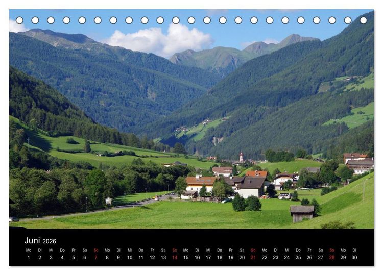Produktbild: Im Tauferer Ahrntal in S&uuml;dtirol (Tischkalender 2026 DIN A5 quer), CALVENDO Monatskalender