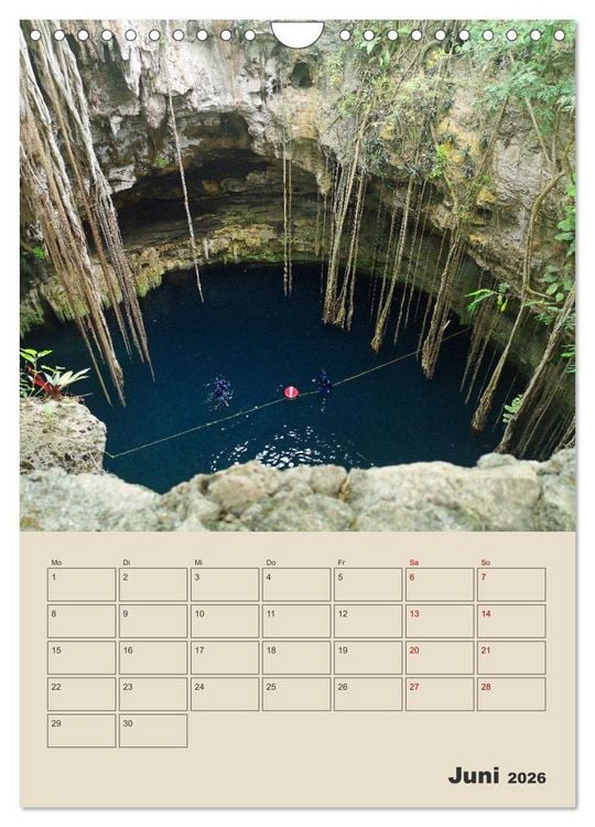 Produktbild: Mexiko Yucat&aacute;n Terminplaner (Wandkalender 2026 DIN A4 hoch), CALVENDO Monatskalender
