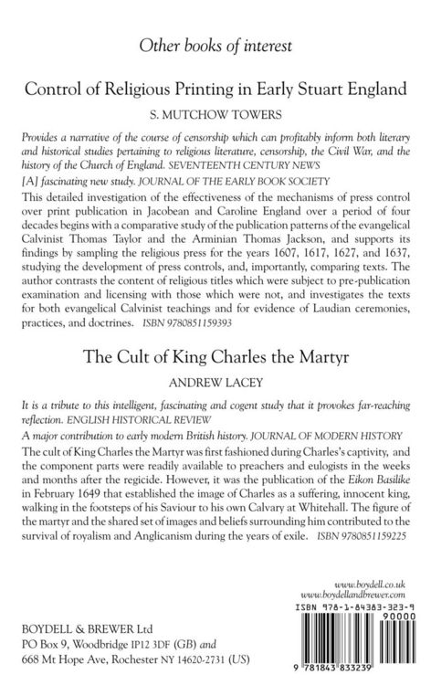 Produktbild: Royalism, Print and Censorship in Revolutionary England