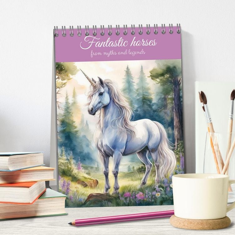 Produktbild: Fantastic horses from myths and legends (Desk Calendar 2026 DIN A5 portrait), CALVENDO 12 Month DeskCalendar
