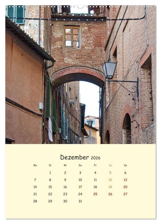 Produktbild: Siena - Impressionen (hochwertiger Premium Wandkalender 2026 DIN A2 hoch), Kunstdruck in Hochglanz