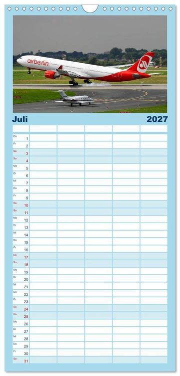 Produktbild: Familienplaner 2027 - In Memoriam Air Berlin mit 5 Spalten (Wandkalender, 21 x 45 cm) CALVENDO