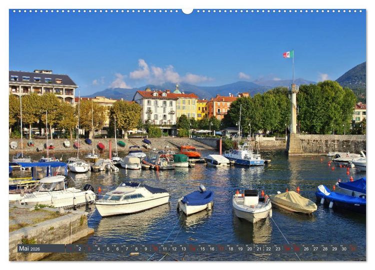 Produktbild: Lago Maggiore - Bezaubernde Orte am Westufer (hochwertiger Premium Wandkalender 2026 DIN A2 quer), Kunstdruck in Hochglanz