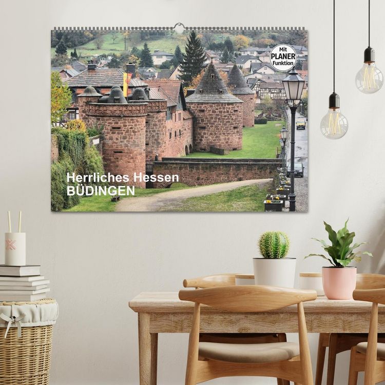 Produktbild: Herrliches Hessen - B&uuml;dingen (Wandkalender 2026 DIN A2 quer), CALVENDO Monatskalender