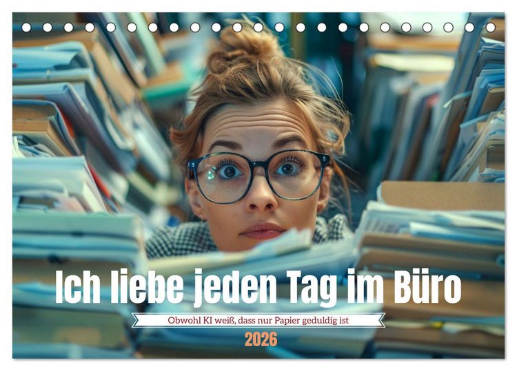 Produktbild: Ich liebe jeden Tag im B&uuml;ro (Tischkalender 2026 DIN A5 quer), CALVENDO Monatskalender
