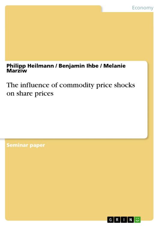 Produktbild: The influence of commodity price shocks on share prices