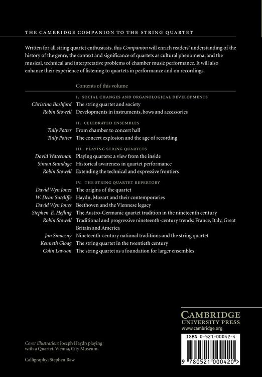 Produktbild: The Cambridge Companion to the String Quartet