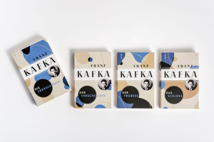 Produktbild: Franz Kafka, Die gro&szlig;en Werke (Die Erz&auml;hlungen - Der Verschollene - Der Prozess - Das Schloss) (4 B&auml;nde im Schuber)