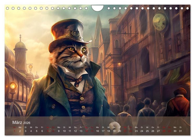 Produktbild: Charaktiere Katzen dieser Welt (Wandkalender 2026 DIN A4 quer), CALVENDO Monatskalender