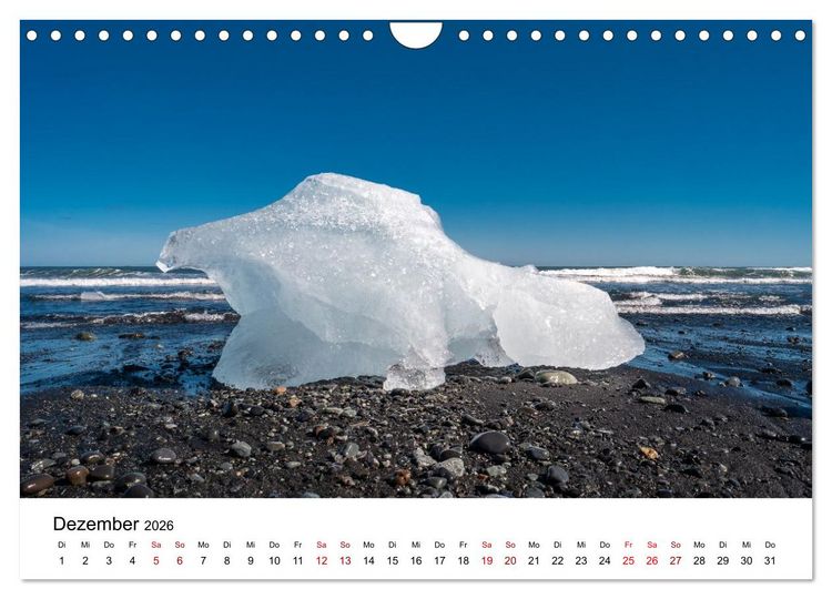 Produktbild: Island, Land aus Feuer und Eis: Sich st&auml;ndig neu formende Erde (Wandkalender 2026 DIN A4 quer), CALVENDO Monatskalender