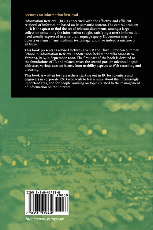 Produktbild: Lectures on Information Retrieval
