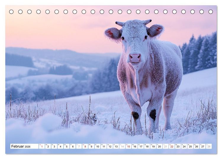 Produktbild: K&Uuml;HE AUF DER ALM &ndash; Der Kalender aus Bayern (Tischkalender 2026 DIN A5 quer), CALVENDO Monatskalender