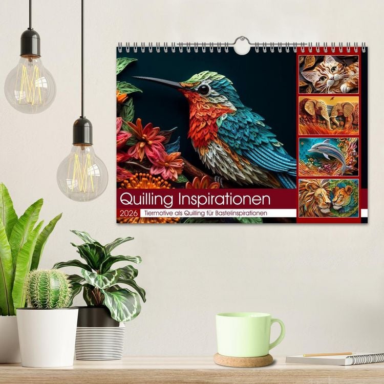 Produktbild: Quilling Inspirationen (Wandkalender 2026 DIN A4 quer), CALVENDO Monatskalender
