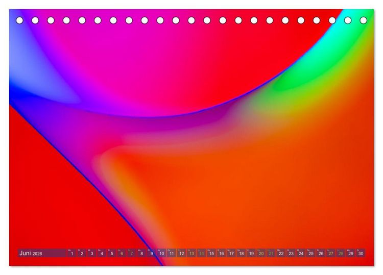 Produktbild: Formen und Farben - Abstrakte Makrofotografie (Tischkalender 2026 DIN A5 quer), CALVENDO Monatskalender