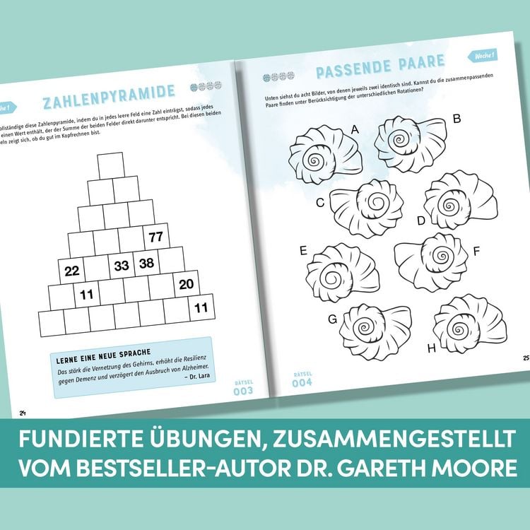 Produktbild: Gehirnjogging - Das 5 Minuten-Denksport-Buch