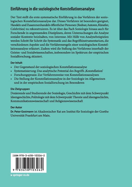 Produktbild: Einführung in die soziologische Konstellationsanalyse