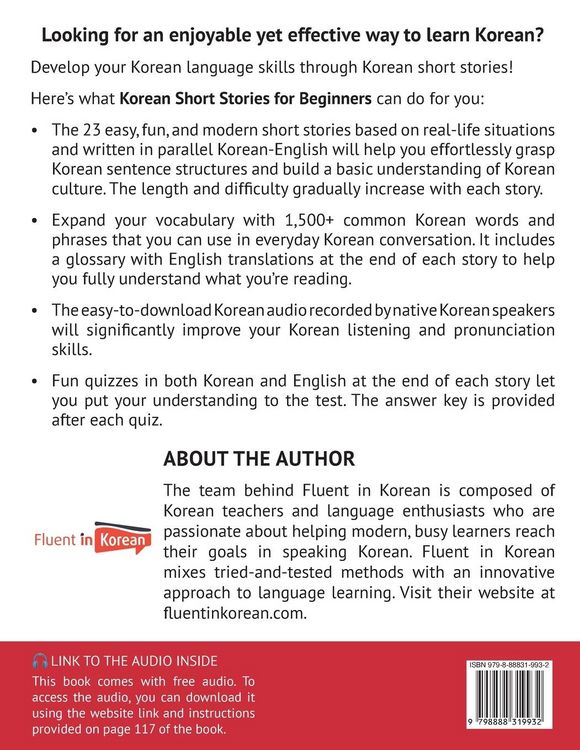 Produktbild: Korean Short Stories for Beginners