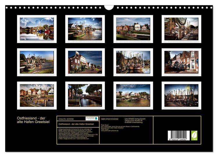 Produktbild: Ostfriesland - der alte Hafen Greetsiel (Wandkalender 2026 DIN A3 quer), CALVENDO Monatskalender