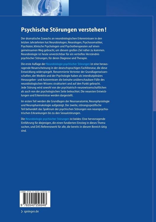 Produktbild: Neurobiologie psychischer St&ouml;rungen