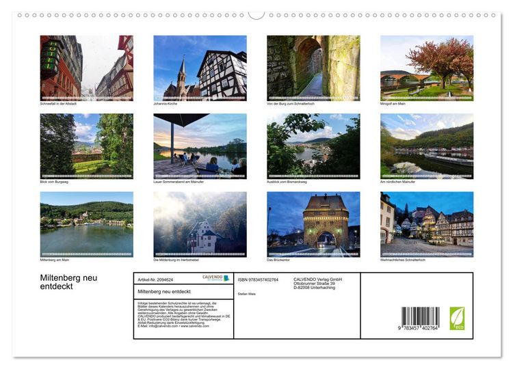 Produktbild: Miltenberg neu entdeckt (hochwertiger Premium Wandkalender 2026 DIN A2 quer), Kunstdruck in Hochglanz