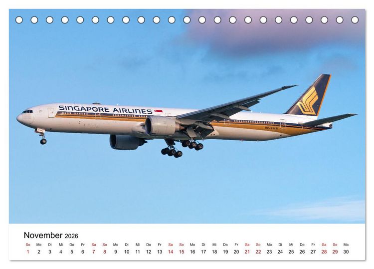 Produktbild: Flieger von Boeing (Tischkalender 2026 DIN A5 quer), CALVENDO Monatskalender
