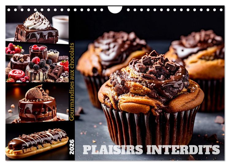Produktbild: Plaisirs interdits (Calendrier mural 2026 DIN A4 vertical), CALVENDO calendrier mensuel