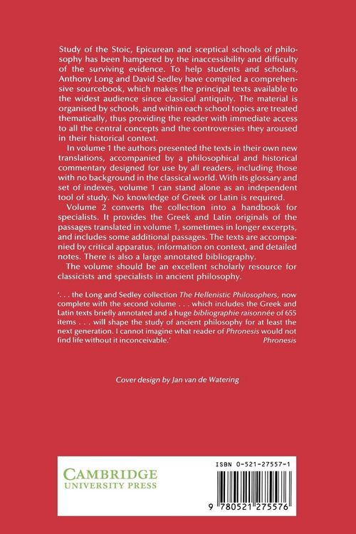 Produktbild: The Hellenistic Philosophers