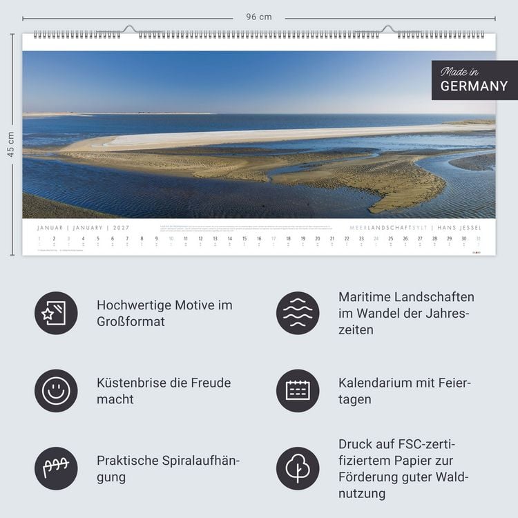 Produktbild: Meerlandschaft SYLT Kalender 2027 - Hans Jessel