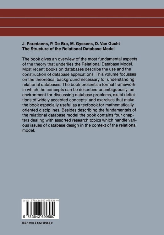 Produktbild: The Structure of the Relational Database Model