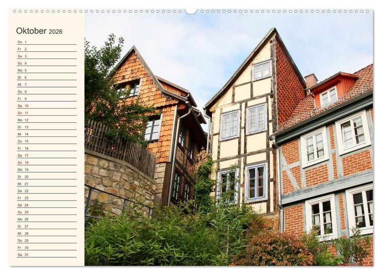 Produktbild: Quedlinburg und Gernrode (hochwertiger Premium Wandkalender 2026 DIN A2 quer), Kunstdruck in Hochglanz