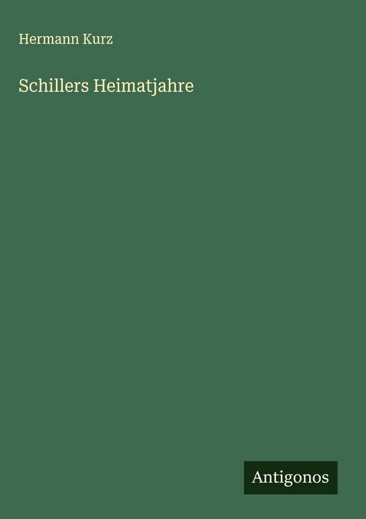 Produktbild: Schillers Heimatjahre