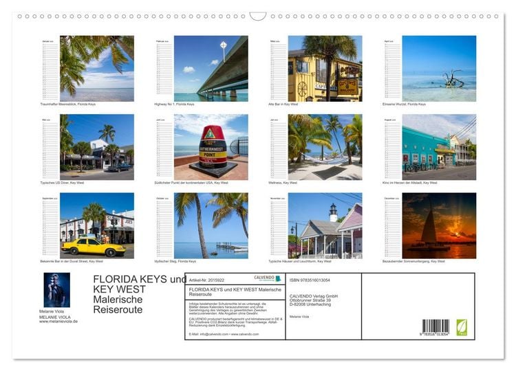 Produktbild: FLORIDA KEYS und KEY WEST Malerische Reiseroute (Wandkalender 2026 DIN A2 quer), CALVENDO Monatskalender